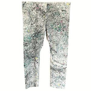 Nike Club Cropped Legging Women’s Size XL Splatter Paint Print